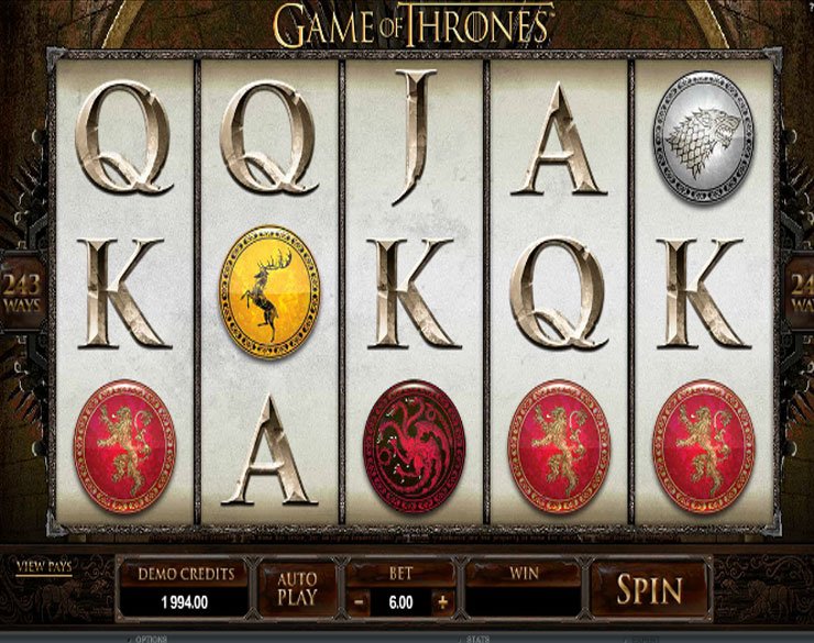 play game of thrones slot machine online