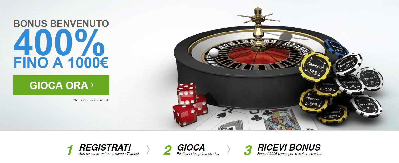 Titanbet Casino Bonus di Benvenuto