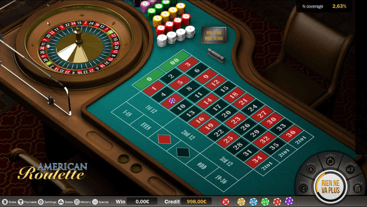 American Roulette game by iSoftbet - Gameplay