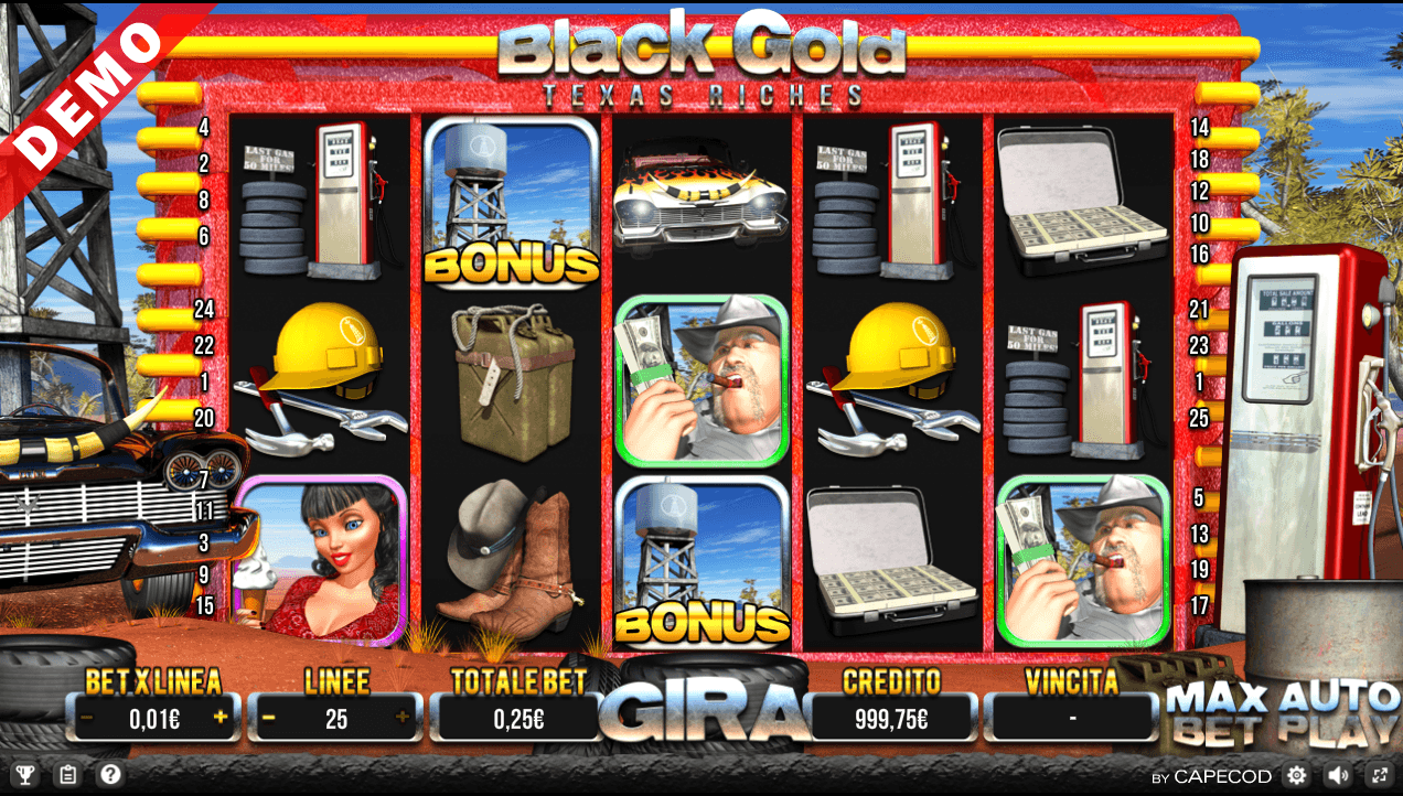 Black Gold Texas Riches Slot Machine