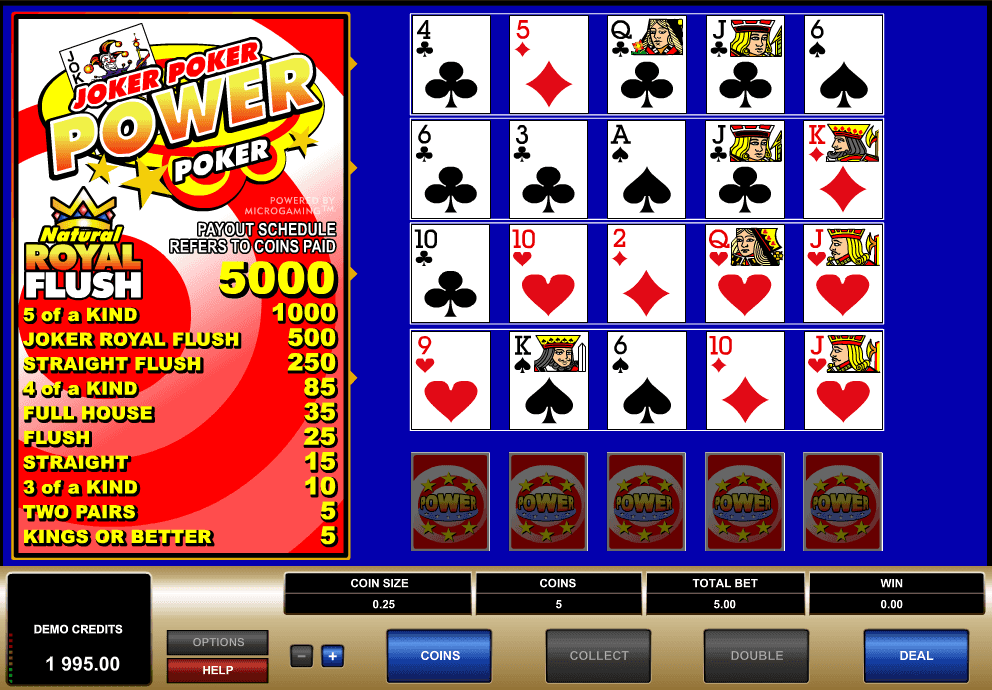 Joker Poker 4 Play Power Poker