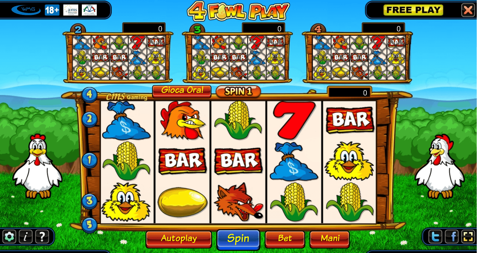 Gioca a 4 Fowl Play Slot Machine Gratis