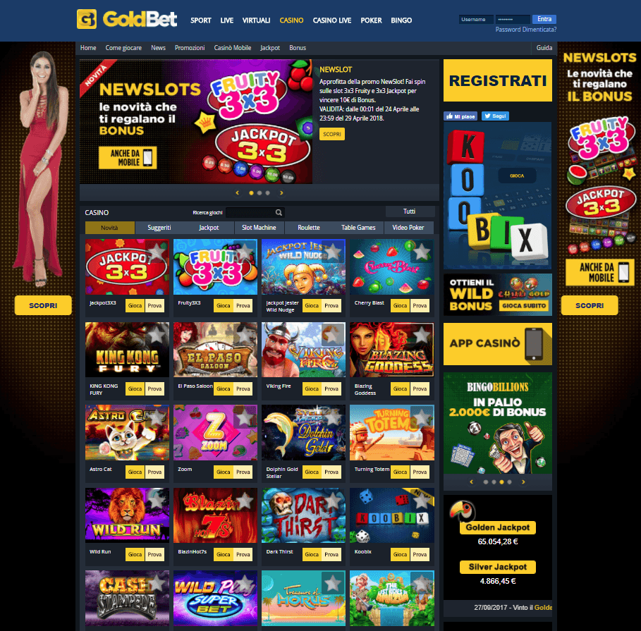 GoldBet Casino Giochi Slot