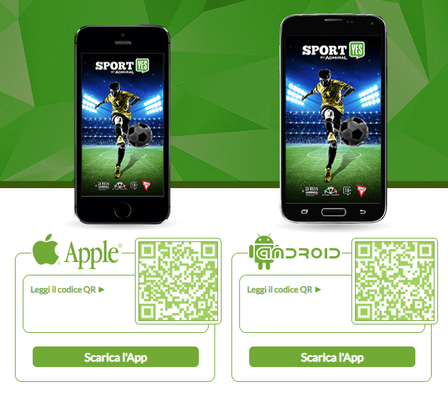 App mobile del SportYES per Android e iPhone   iOS
