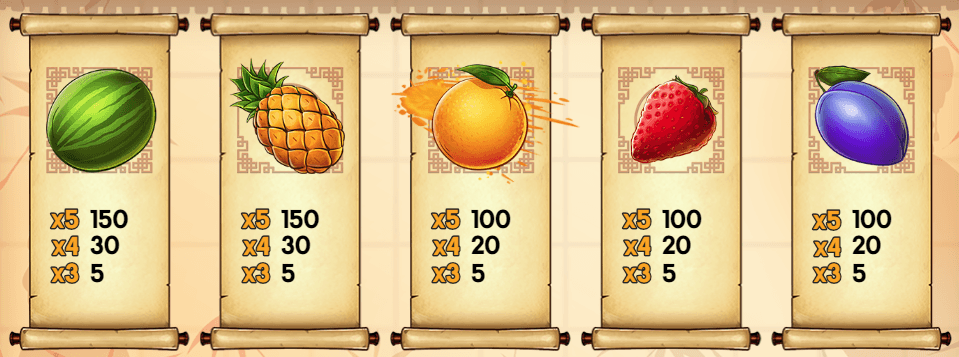 Giochi di Ninja Fruits simboli